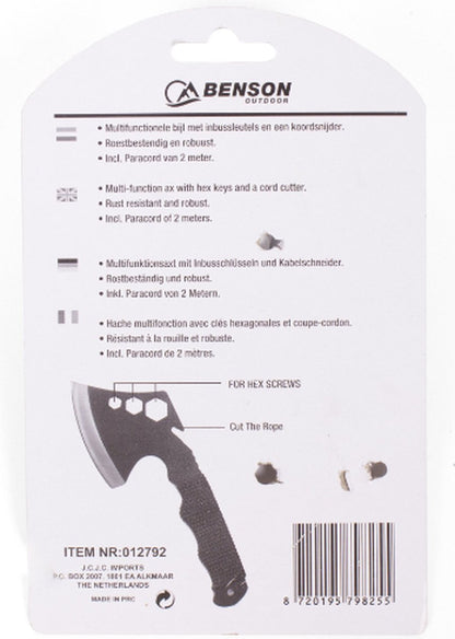  Benson Multifunctionele Handbijl - Hakbijl Met Hoes - 23.5 Cm