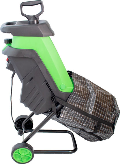  Profeco Stille Hakselaar 2000W - Tuinhakselaar - Versnipperaar Voor 45mm Takdikte - Incl. 50 Liter Opvangzak En Veilige Duwstok