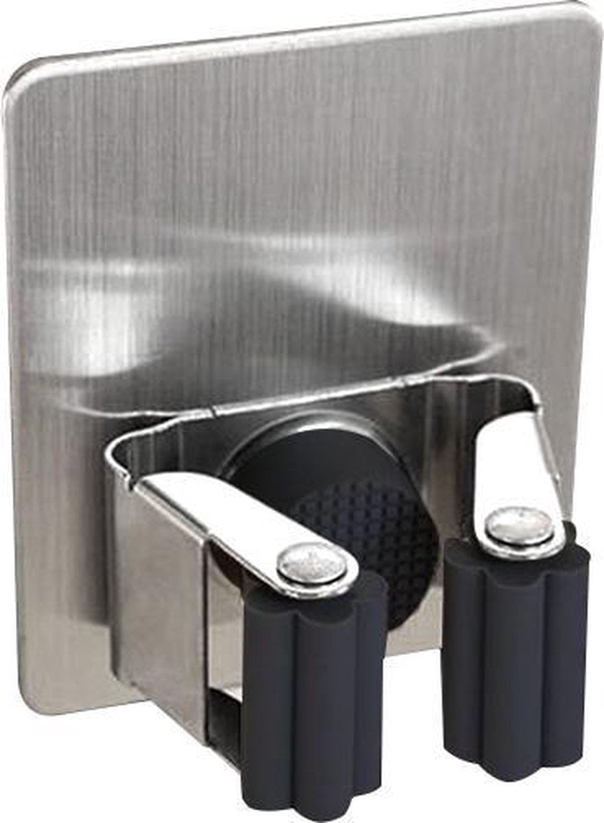 Merkloos Mop Houder - Mop - Houder - Bezem Ophangsysteem - Bezem Houder - Hanger - Staal