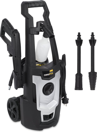  Powerplus POWXG90405 Hogedrukreiniger - 1400W - Max. 110 Bar - 390 L/h - Incl. 5m Slang En Accessoires - Excl. Terrasreiniger - Reiniger Voor Auto, Fiets En Meubelen