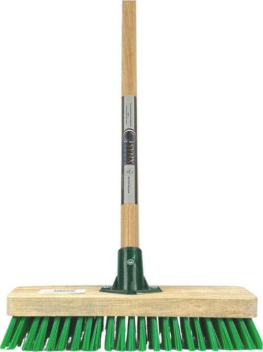  Synx Tools Tegelborstel - Bezem Met Steel 150cm Mosbezem - Schrobbezem - Mos - Onkruidborstel - Harde Borstel- Bezems