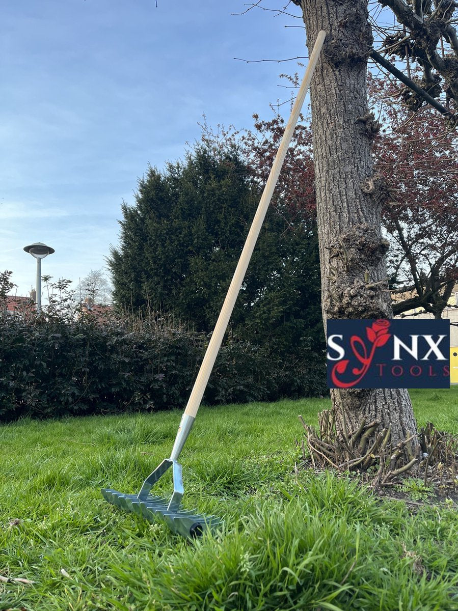  Synx Tools Verticuteerhark Verzinkt - Gazonbeluchters - Verticuteer / Harken - Bodembewerkers - Tuinartikelen / Tuingereedschap - Inclusief Steel 160cm