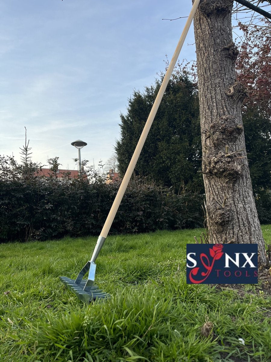  Synx Tools Verticuteerhark Verzinkt - Gazonbeluchters - Verticuteer / Harken - Bodembewerkers - Tuinartikelen / Tuingereedschap - Inclusief Steel 160cm