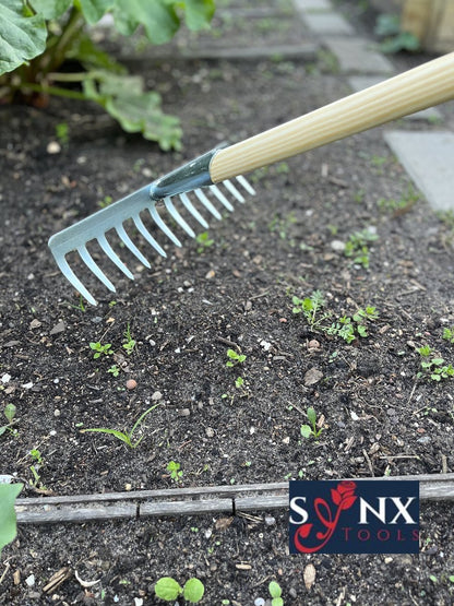  Synx Tools Tuinhark 12 Tanden Verzinkt Hark - Harken - Bladharken - Bodembewerkers - Onkruidverwijderaar - Tuinartikelen - Compleet Incl. 160cm Steel