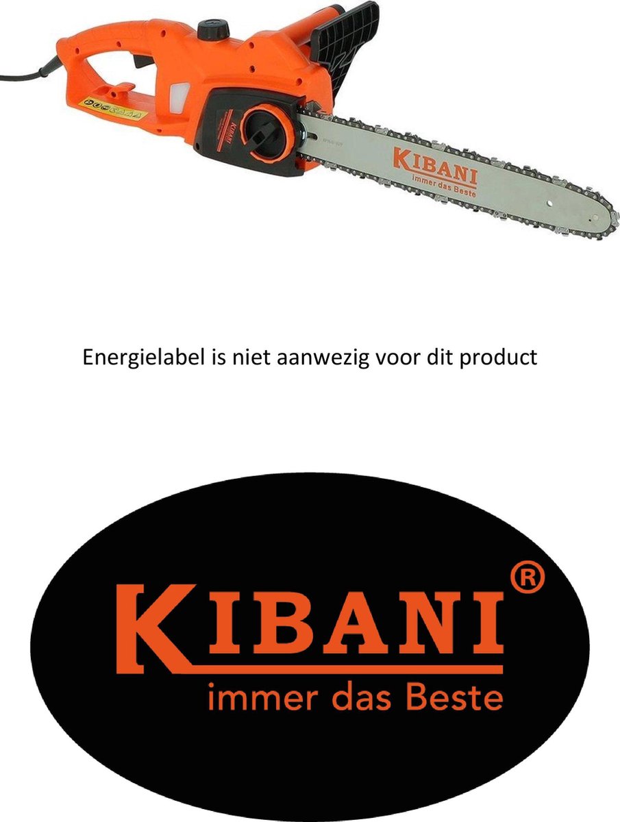  Kibani Kettingzaag Elektrisch – 1800W – Zwaardlengte 40 Cm - Zaagt Tot Ø 37.5 Cm