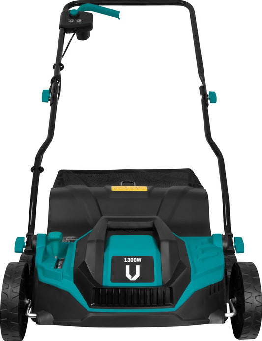  VONROC Elektrische Verticuteermachine - Gazonbeluchter – 1300W – Maaibreedte 320 Mm – 4 Dieptestanden (12/9/6/3 Mm) – Incl. 35L. Opvangbak