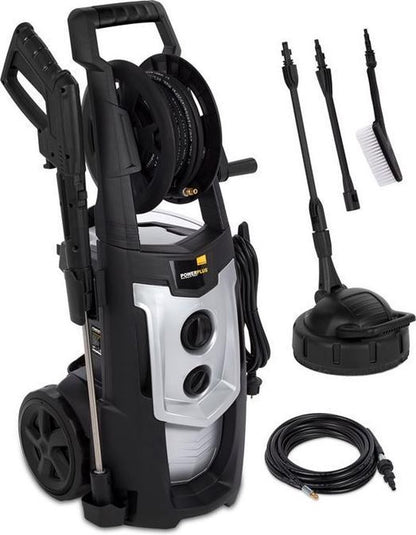  Powerplus POWXG90425 Hogedrukreiniger - 2500W - Max. 195 Bar - 468 L/h - Incl. 8m Slang, Terrasreiniger En Accessoires - Reiniger Voor Auto, Fiets En Meubelen