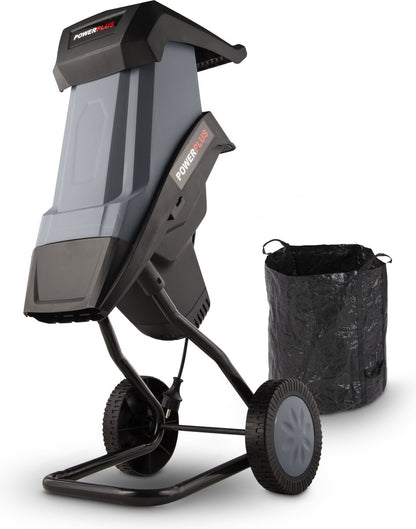 Powerplus POWEG5011 Elektrische Hakselaar Versnipperaar - 2400W - Max. Ø40mm - Incl. Duwstok, Wielen En 50L Opvangzak - Heggen, Bomen En Haag - Tuinonderhoud