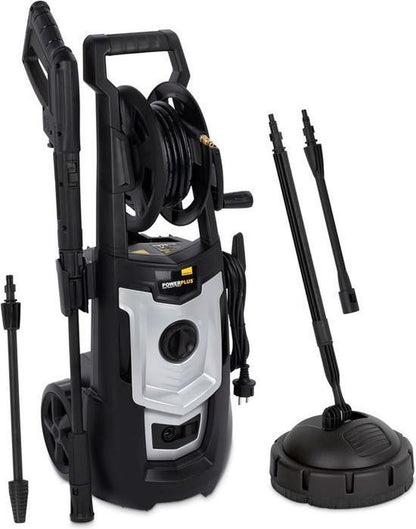  Powerplus POWXG90410 Hogedrukreiniger - 1800W - Max. 140 Bar - 420 L/h - Incl. 8m Slang, Terrasreiniger En Accessoires - Reiniger Voor Auto, Fiets En Meubelen