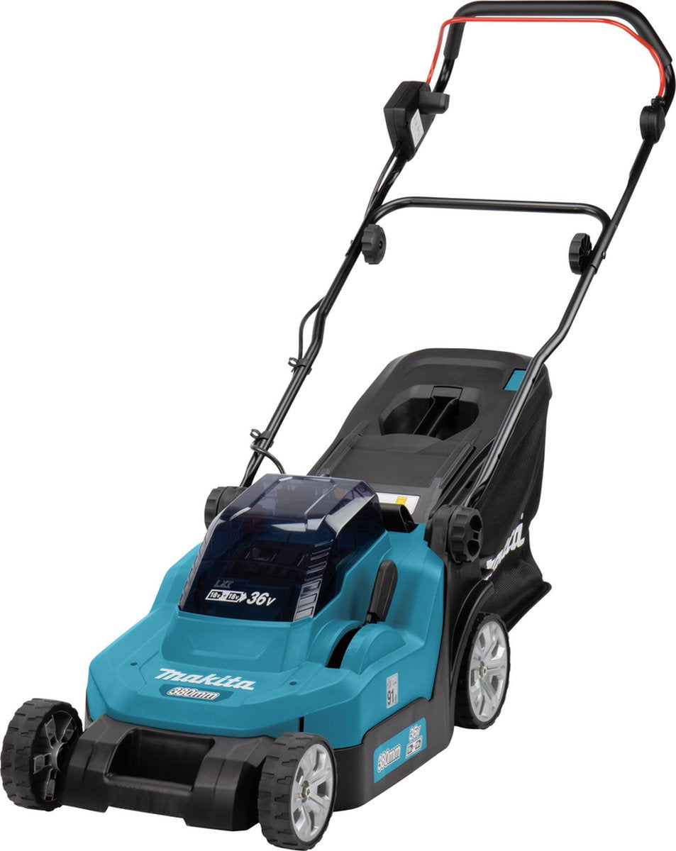  Makita Grasmaaier - DLM382CM2 - 2x18 V - 38 Cm - Incl. 4,0 Ah Accu (2 St) En Duolader