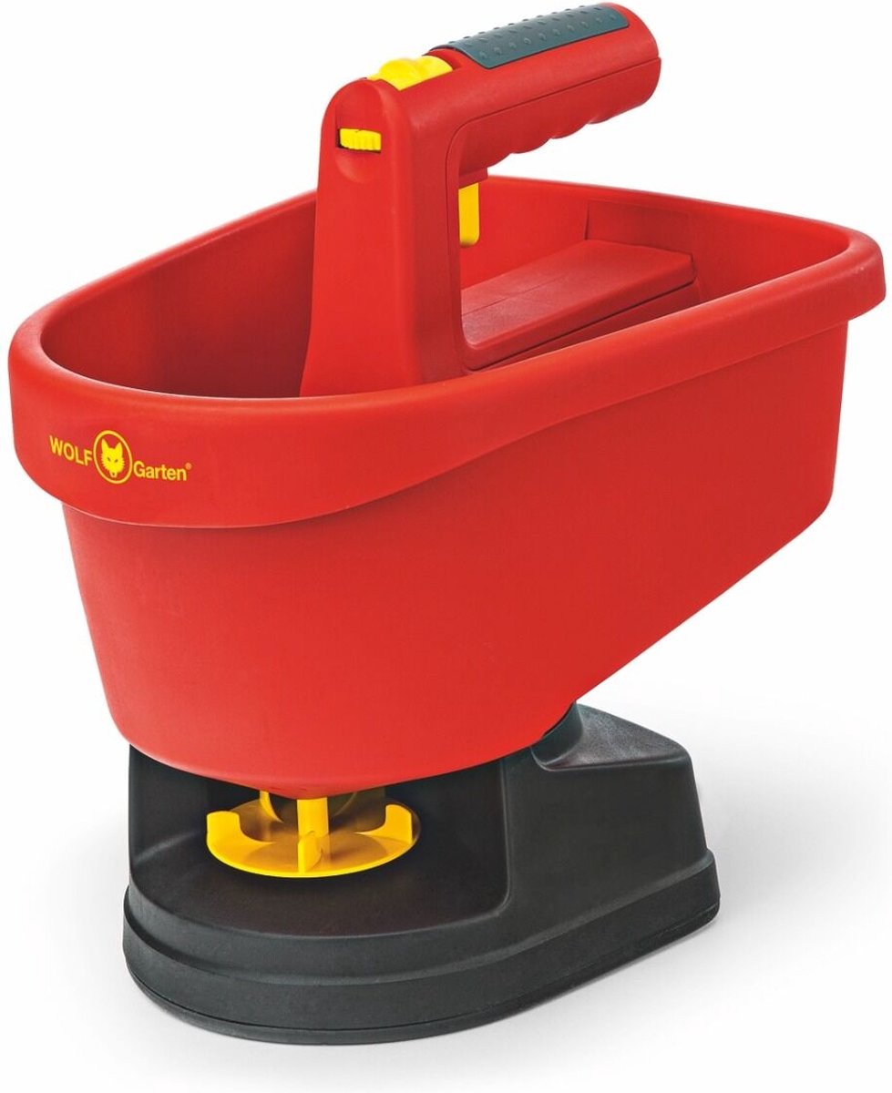  WOLF-Garten Universele Handstrooier WE-B - Strooibreedte Instelbaar 0.5 M-2.5m - Batterij Aandrijving - Inhoud 3 Liter