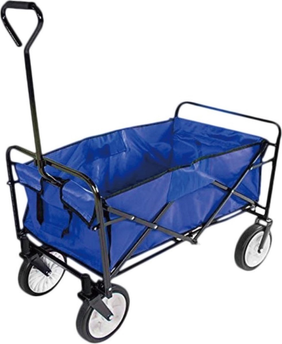  Benson Opvouwbare Bolderkar - 91x52x62 Cm - Max 100 Kg - Blauw