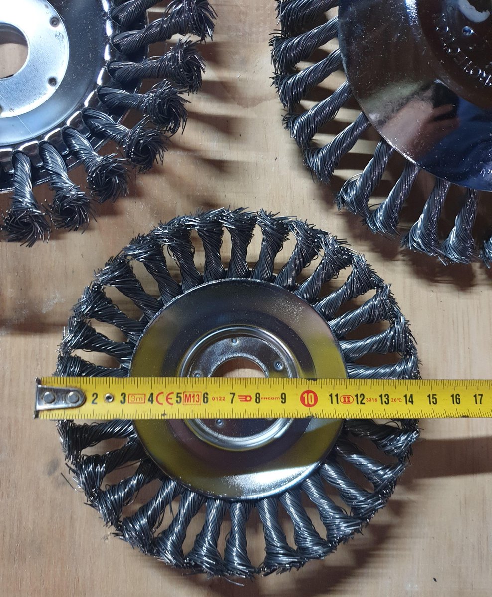  Onkruidborstel Voor Bosmaaier | 150mm /15 Cm Staalborstel Nieuw | Universele Onkruidborstel 150 Mm - Onkruidverwijderaar - Voegenborstel - Grastrimmer