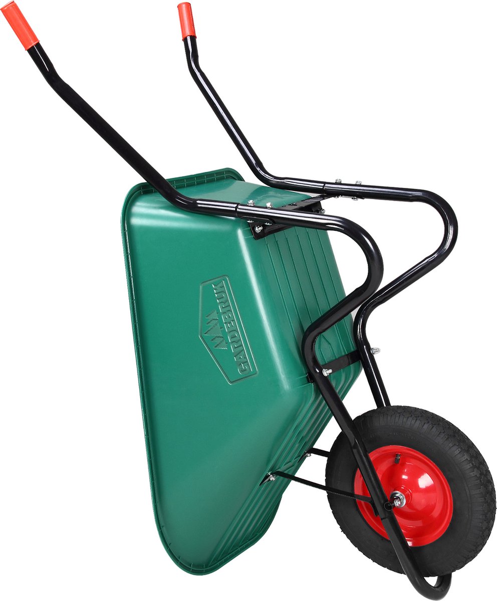  Gardebruk Kruiwagen 100 L - Kunststof Kuip – Tot 150KG Groen